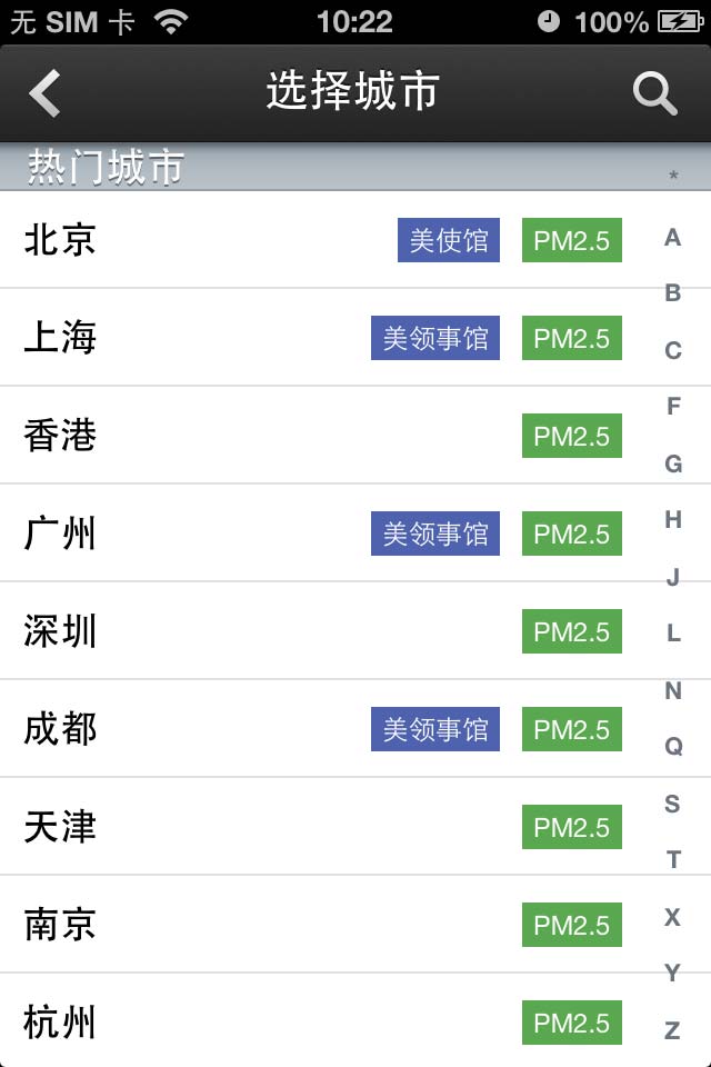 全国空气质量指数