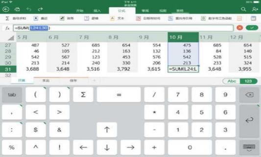 Microsoft Excel for iPad