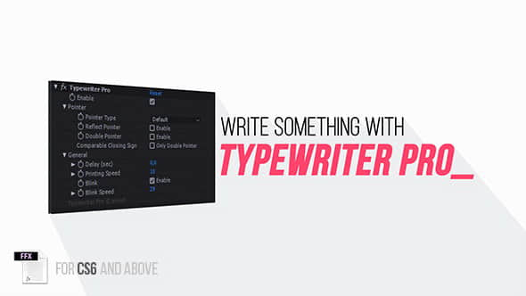 AE电脑打字动画特效预设Typewriter Pro