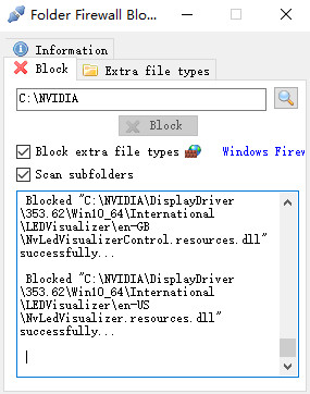 Folder Firewall Blocker